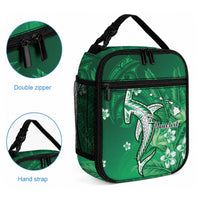 Personalized Hawaiian Maori Hammerhead Shark Lunch Bag Omaomao Plumeria LT9 - Polynesian Pride