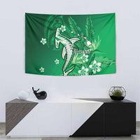 Personalized Hawaiian Maori Hammerhead Shark Tapestry Omaomao Plumeria - Polynesian Pride