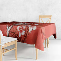 Personalized Hawaiian Maori Hammerhead Shark Tablecloth Ulaula Plumeria - Polynesian Pride