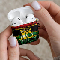 Vanuatu 46th Year Anniversary AirPods Case 30 July 1980 Hibiscus Seamless Pattern