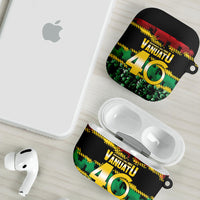 Vanuatu 46th Year Anniversary AirPods Case 30 July 1980 Hibiscus Seamless Pattern