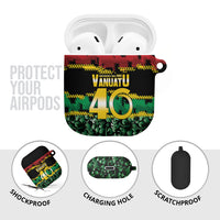 Vanuatu 46th Year Anniversary AirPods Case 30 July 1980 Hibiscus Seamless Pattern