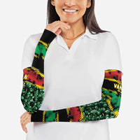 Vanuatu 46th Year Anniversary Arm Sleeves 30 July 1980 Hibiscus Seamless Pattern