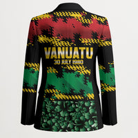 Vanuatu 46th Year Anniversary Blazer 30 July 1980 Hibiscus Seamless Pattern