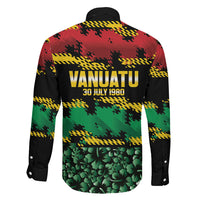 Vanuatu 46th Year Anniversary Family Matching Short Sleeve Bodycon Dress and Hawaiian Shirt 30 July 1980 Hibiscus Seamless Pattern LT9 - Polynesian Pride