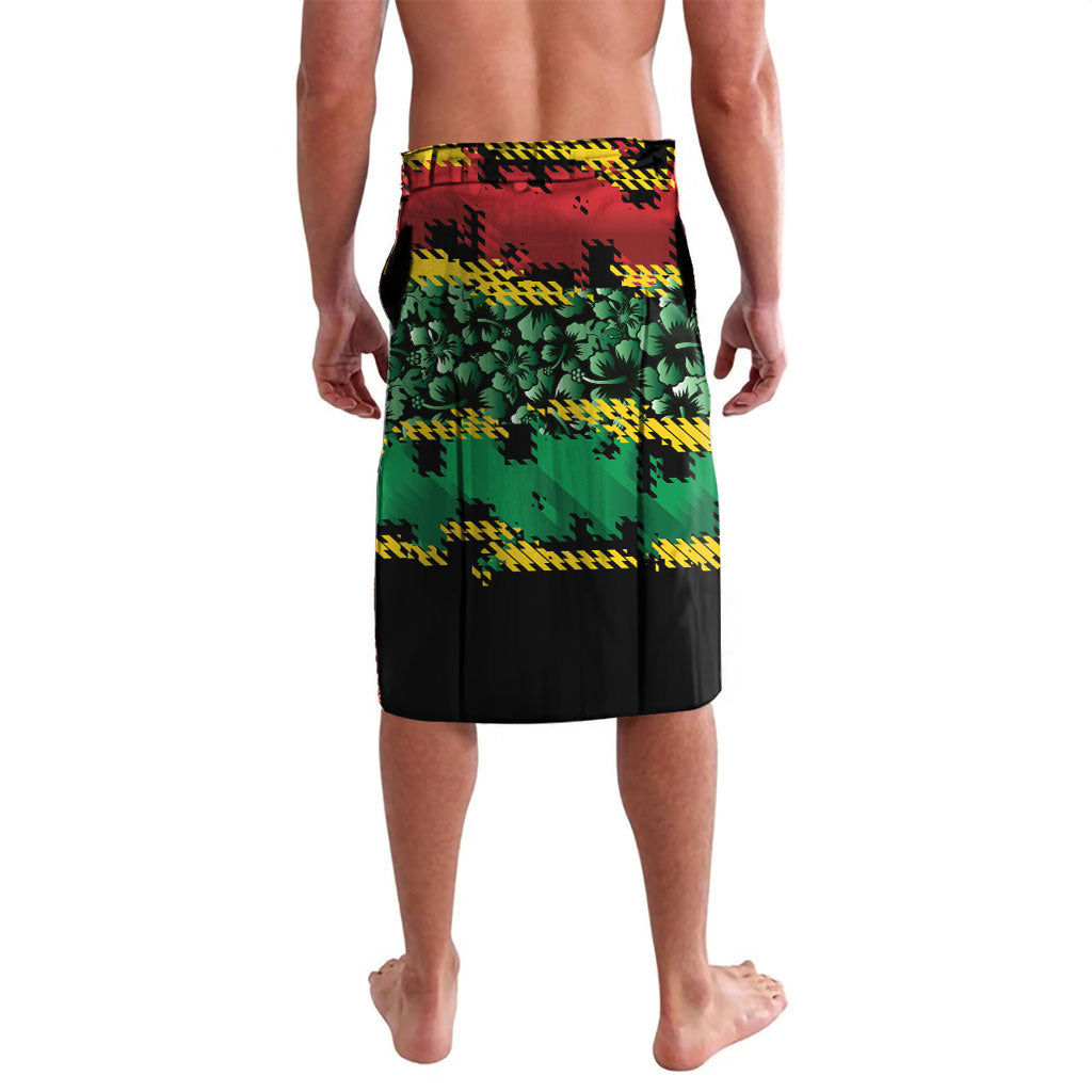 Vanuatu 46th Year Anniversary Lavalava 30 July 1980 Hibiscus Seamless Pattern