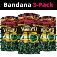 Vanuatu 46th Year Anniversary Neck Gaiter 30 July 1980 Hibiscus Seamless Pattern