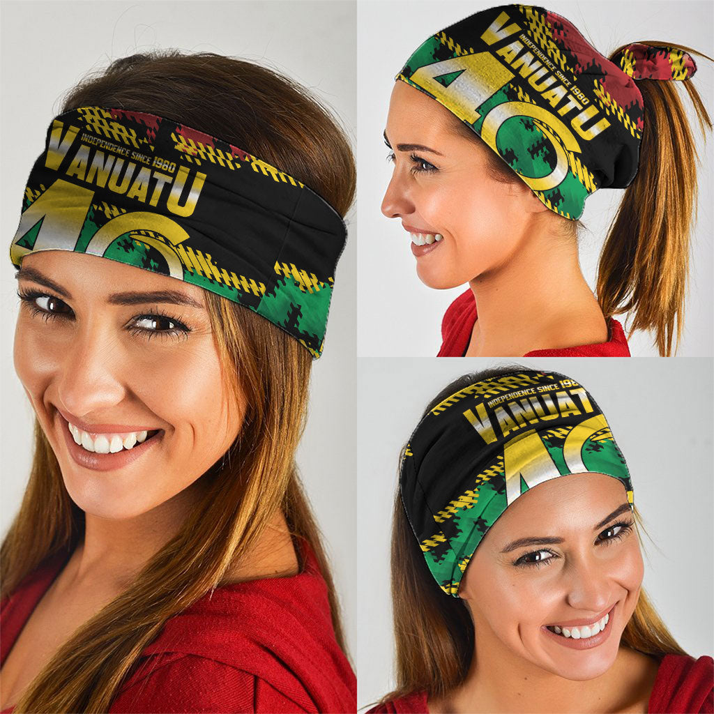 Vanuatu 46th Year Anniversary Neck Gaiter 30 July 1980 Hibiscus Seamless Pattern