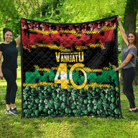 Vanuatu 46th Year Anniversary Quilt 30 July 1980 Hibiscus Seamless Pattern