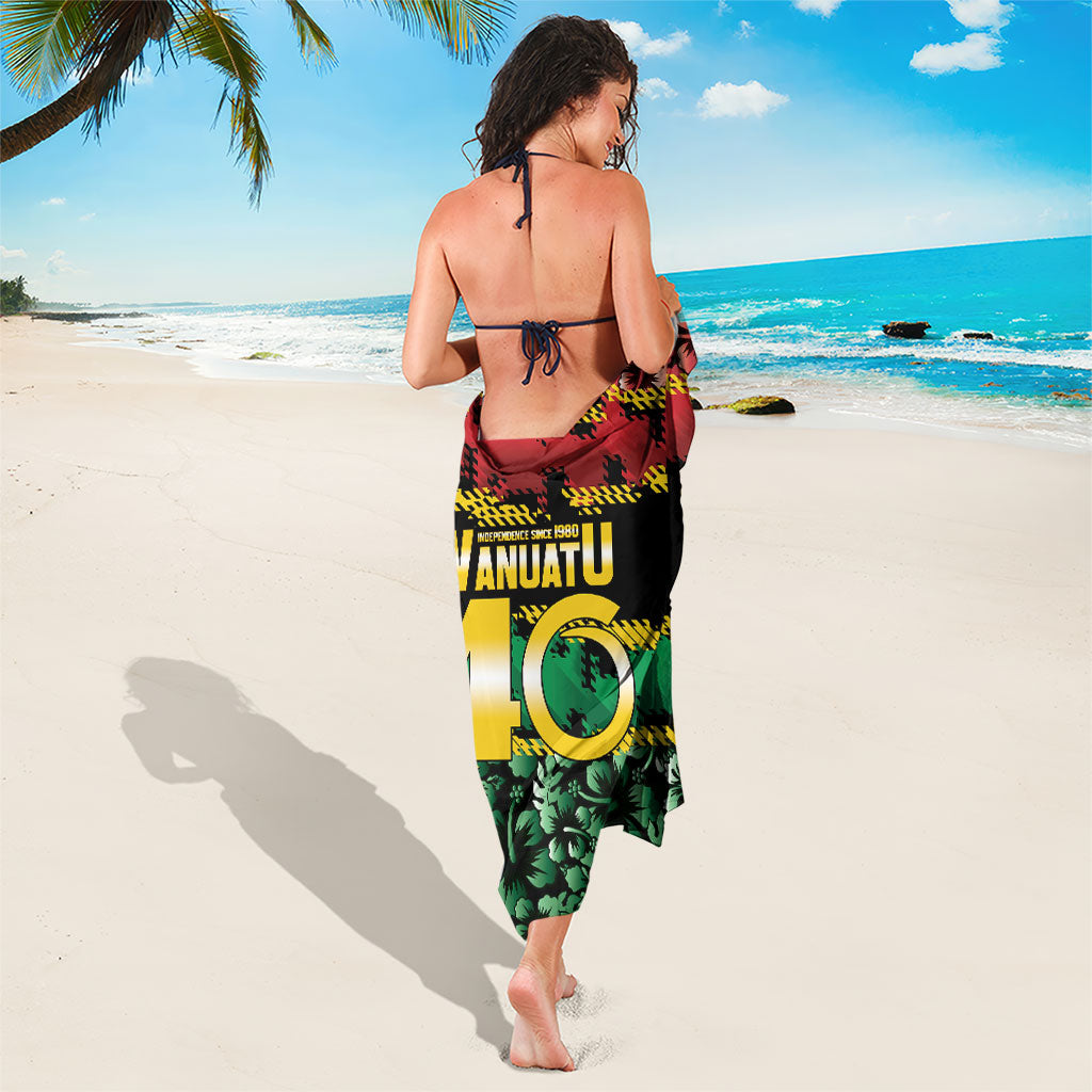 Vanuatu 46th Year Anniversary Sarong 30 July 1980 Hibiscus Seamless Pattern