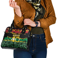 Vanuatu 46th Year Anniversary Shoulder Handbag 30 July 1980 Hibiscus Seamless Pattern