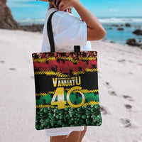 Vanuatu 46th Year Anniversary Tote Bag 30 July 1980 Hibiscus Seamless Pattern