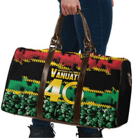 Vanuatu 46th Year Anniversary Travel Bag 30 July 1980 Hibiscus Seamless Pattern