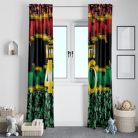 Vanuatu 46th Year Anniversary Window Curtain 30 July 1980 Hibiscus Seamless Pattern