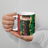 Vanuatu 46th Year Anniversary Ceramic Mug Tamtam Slit Drums Long God Yumi Stanap