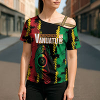 Vanuatu 46th Year Anniversary Cross Shoulder Shirt Tamtam Slit Drums Long God Yumi Stanap
