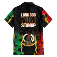 Vanuatu 46th Year Anniversary Family Matching Summer Maxi Dress and Hawaiian Shirt Tamtam Slit Drums Long God Yumi Stanap LT9 - Polynesian Pride