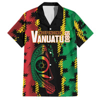 Vanuatu 46th Year Anniversary Hawaiian Shirt Tamtam Slit Drums Long God Yumi Stanap
