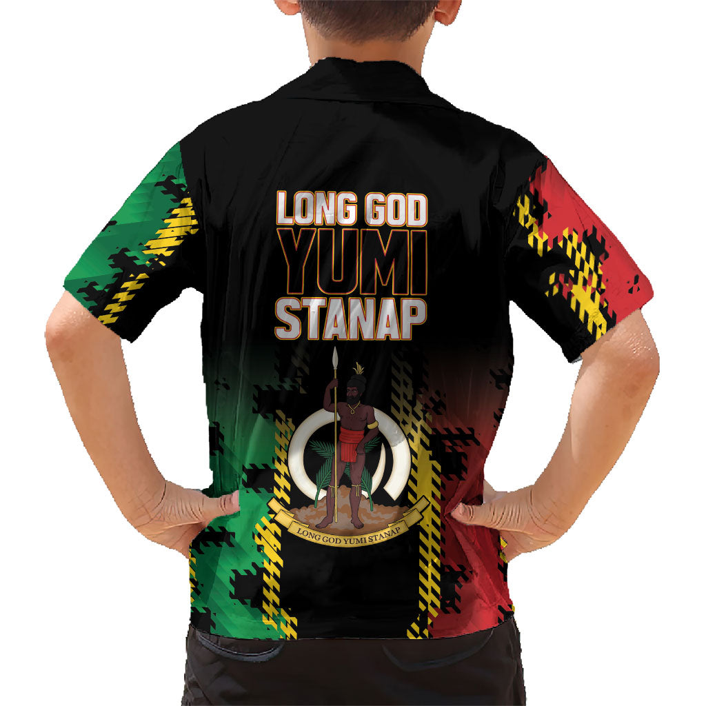 Vanuatu 46th Year Anniversary Hawaiian Shirt Tamtam Slit Drums Long God Yumi Stanap