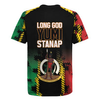 Vanuatu 46th Year Anniversary Rugby Jersey Tamtam Slit Drums Long God Yumi Stanap