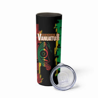 Vanuatu 46th Year Anniversary Skinny Tumbler Tamtam Slit Drums Long God Yumi Stanap