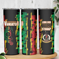 Vanuatu 46th Year Anniversary Skinny Tumbler Tamtam Slit Drums Long God Yumi Stanap