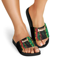 Vanuatu 46th Year Anniversary Slide Sandals Tamtam Slit Drums Long God Yumi Stanap