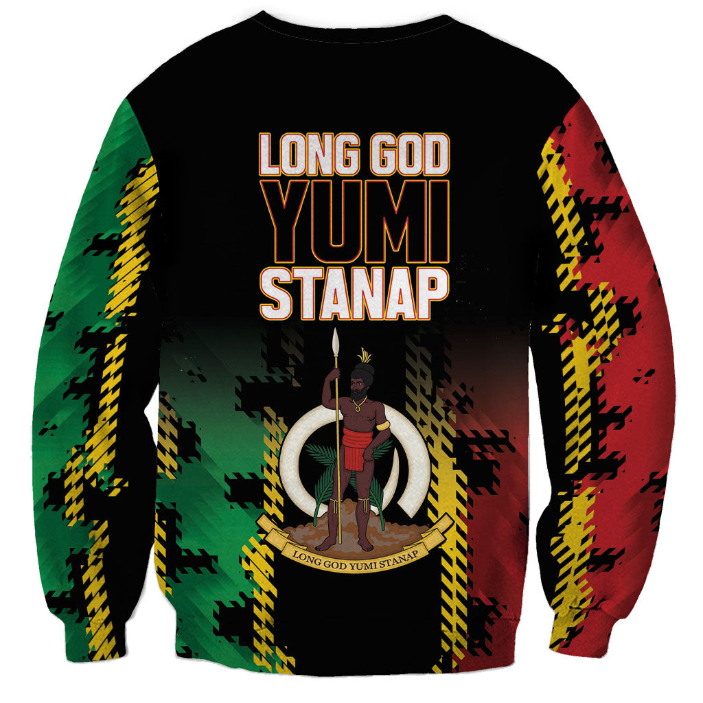 Vanuatu 46th Year Anniversary Sweatshirt Tamtam Slit Drums Long God Yumi Stanap
