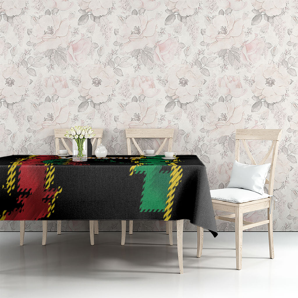 Vanuatu 46th Year Anniversary Tablecloth Tamtam Slit Drums Long God Yumi Stanap