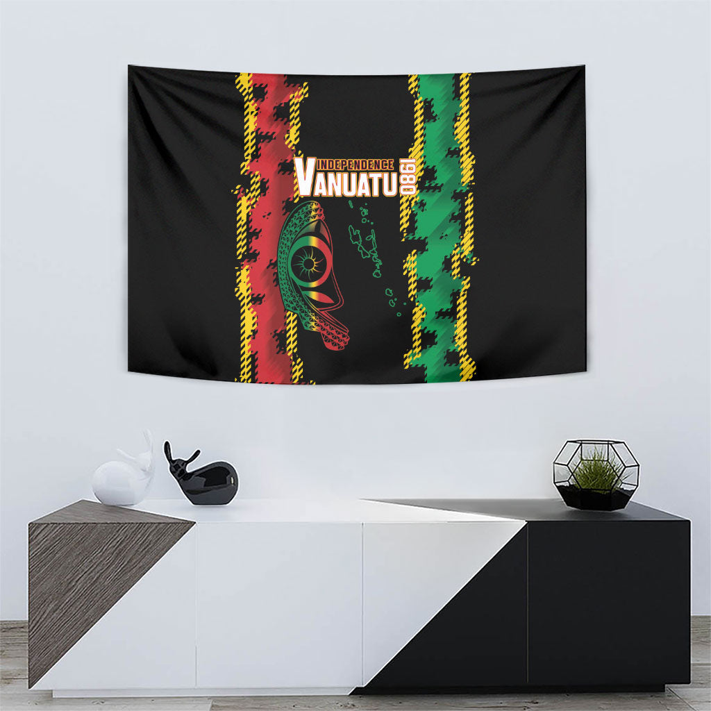 Vanuatu 46th Year Anniversary Tapestry Tamtam Slit Drums Long God Yumi Stanap
