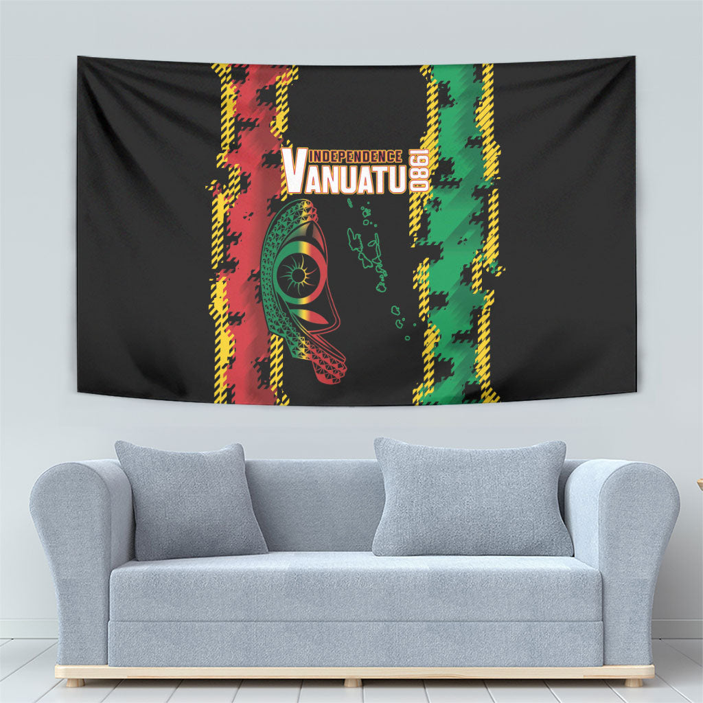 Vanuatu 46th Year Anniversary Tapestry Tamtam Slit Drums Long God Yumi Stanap