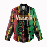 Vanuatu 46th Year Anniversary Women Casual Shirt Tamtam Slit Drums Long God Yumi Stanap