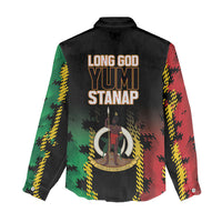 Vanuatu 46th Year Anniversary Women Casual Shirt Tamtam Slit Drums Long God Yumi Stanap