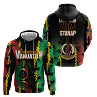 Vanuatu 46th Year Anniversary Zip Hoodie Tamtam Slit Drums Long God Yumi Stanap