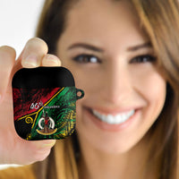 Vanuatu 46th Year Anniversary AirPods Case Vintage Grunge Vanuatu Flag Heritage