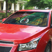 Vanuatu 46th Year Anniversary Auto Sun Shade Vintage Grunge Vanuatu Flag Heritage