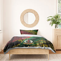 Vanuatu 46th Year Anniversary Bedding Set Vintage Grunge Vanuatu Flag Heritage