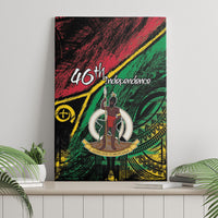 Vanuatu 46th Year Anniversary Canvas Wall Art Vintage Grunge Vanuatu Flag Heritage