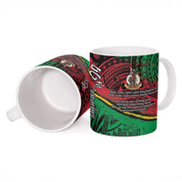 Vanuatu 46th Year Anniversary Ceramic Mug Vintage Grunge Vanuatu Flag Heritage