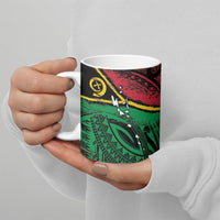 Vanuatu 46th Year Anniversary Ceramic Mug Vintage Grunge Vanuatu Flag Heritage