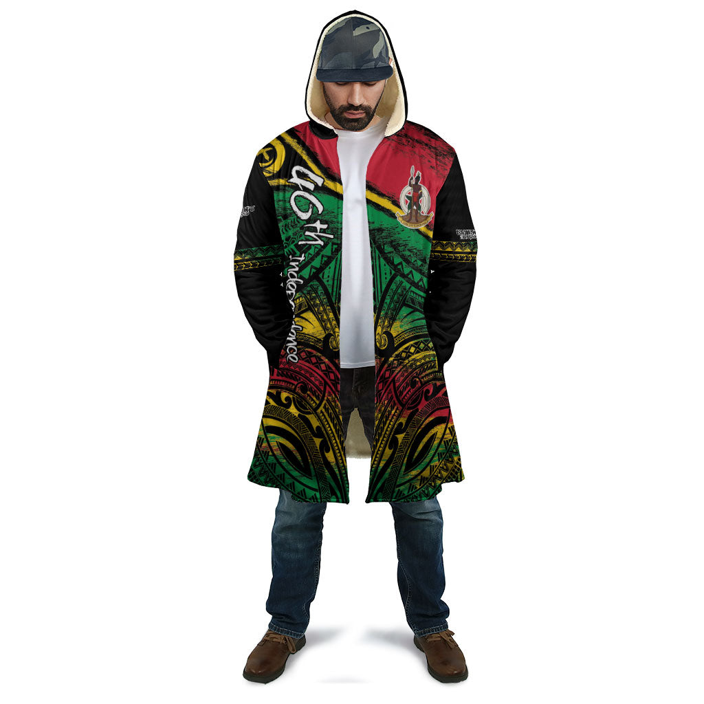 Vanuatu 46th Year Anniversary Cloak Vintage Grunge Vanuatu Flag Heritage