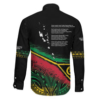 Vanuatu 46th Year Anniversary Family Matching Off Shoulder Maxi Dress and Hawaiian Shirt Vintage Grunge Vanuatu Flag Heritage LT9 - Polynesian Pride