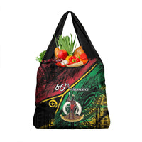 Vanuatu 46th Year Anniversary Grocery Bag Vintage Grunge Vanuatu Flag Heritage
