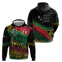 Vanuatu 46th Year Anniversary Hoodie Vintage Grunge Vanuatu Flag Heritage