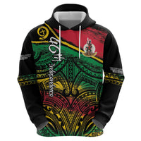 Vanuatu 46th Year Anniversary Hoodie Vintage Grunge Vanuatu Flag Heritage