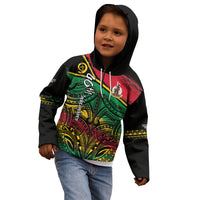 Vanuatu 46th Year Anniversary Kid Hoodie Vintage Grunge Vanuatu Flag Heritage