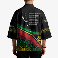 Vanuatu 46th Year Anniversary Kimono Vintage Grunge Vanuatu Flag Heritage