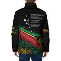 Vanuatu 46th Year Anniversary Padded Jacket Vintage Grunge Vanuatu Flag Heritage