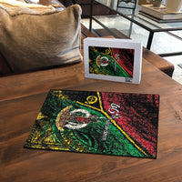 Vanuatu 46th Year Anniversary Puzzle Vintage Grunge Vanuatu Flag Heritage