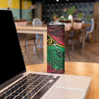 Vanuatu 46th Year Anniversary Skinny Tumbler Vintage Grunge Vanuatu Flag Heritage